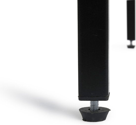 Lifa Living - Industrie-Schreibtisch - Schwarz - Metall - MDF - mit Sockel - Schlichtes Design - 114 x 60 x 76 cm