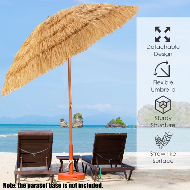 Coast 200 cm kippbarer Sonnenschirm für den Strand - Natur - tragbar mit Sandanker
