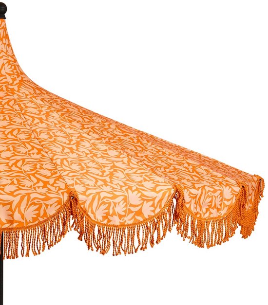 Mica Decorations Kelly Sonnenschirm mit Tragetasche – Stabsonnenschirm 238 x Ø 235 cm – Garten- oder Balkonsonnenschirm – Polyester, Stahl – Orange