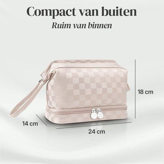 Skycases Travel Essentials - Kulturtasche und Make-up-Organizer - wasserdicht und kompakt - geeignet für Reisen und den täglichen Gebrauch - Unisex - Hellrosa
