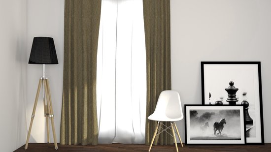 Larson - Luxuriöser gewebter Verdunkelungsvorhang - Ringe - Beige - 300 x 250 cm - Verdunkelung & Konfektion
