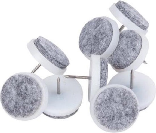 Perel Filzgleiter mit Nagel, Bodenschoner, Ø 24 mm, 80 Stück,