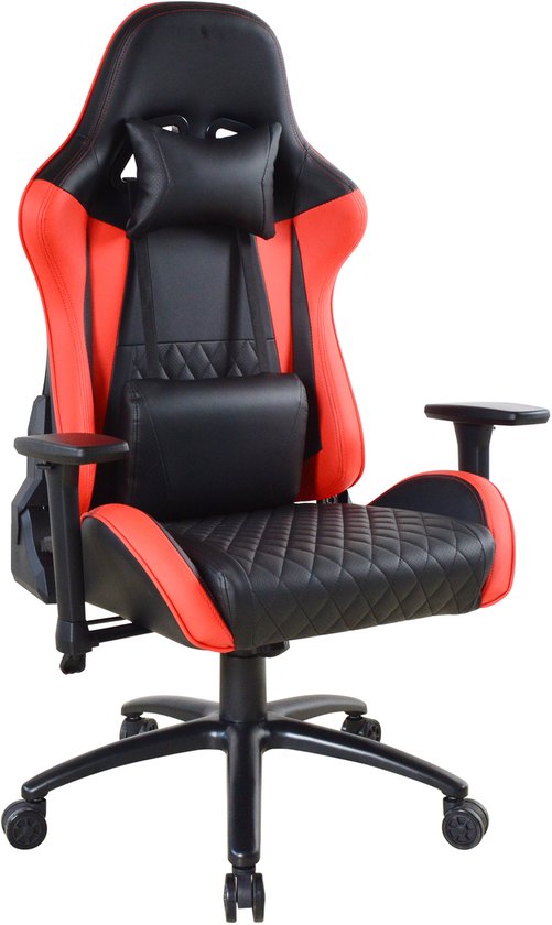 VDD Gaming – Gaming-Stuhl – Gaming-Sessel – Gaming-Stühle – Gaming-Stuhl mit breiter Sitzfläche – Gaming-Stuhl für große Menschen – rot – schwarz – Belastbarkeit 150 kg
