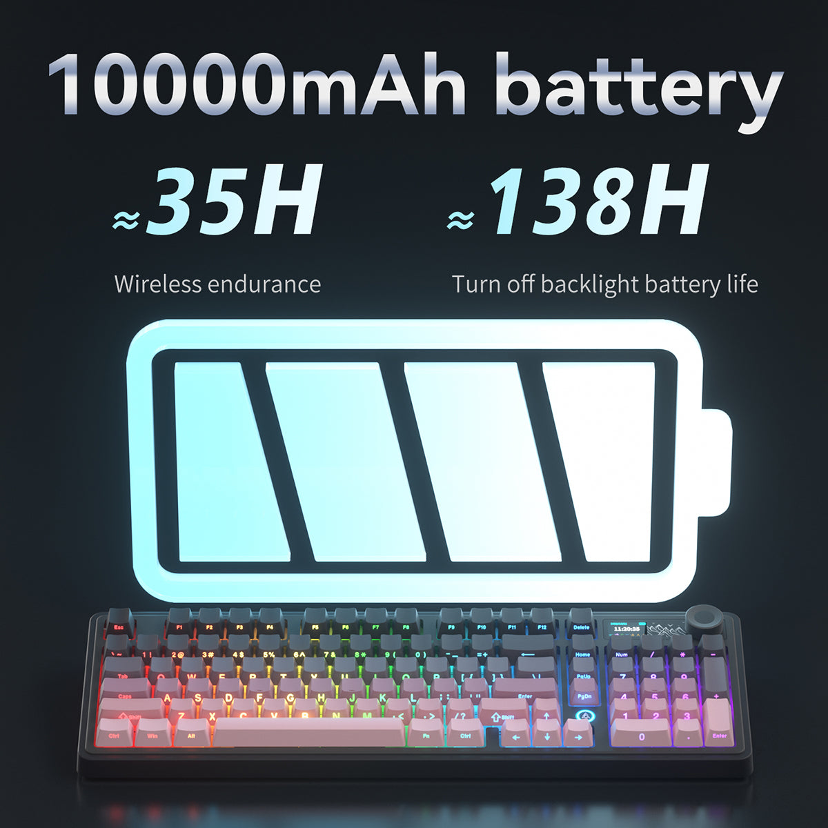 AJAZZ AK980 V2 mechanische Tastatur – Starry Night Gray