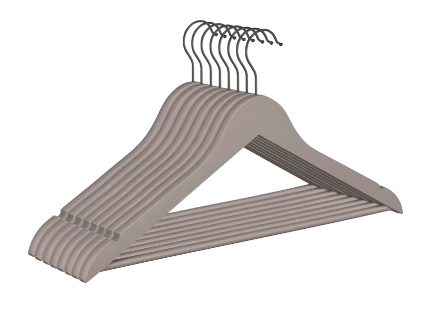 Blomus KAAHU Kleiderbügel aus Holz – 8er-Set – Satellite – 44 cm