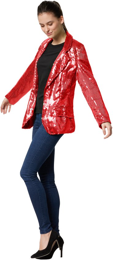Dressforfun Faschingskostüm Paillettenmantel Rot – Damen – Größe XXL