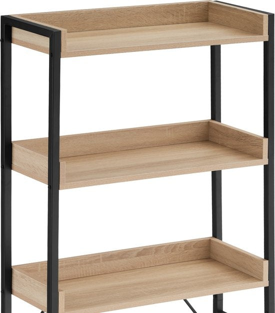 tectake Badregal Seattle 67 x 25 x 165,5 cm Industrielles helles Holz, Eiche Sonoma - 404864
