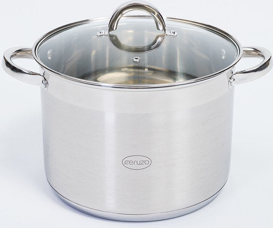 Ceruzo Edelstahl-Suppentopf – Ø 26 cm – H 19 cm – 9,5 Liter – Eintopf-Topf – Induktion