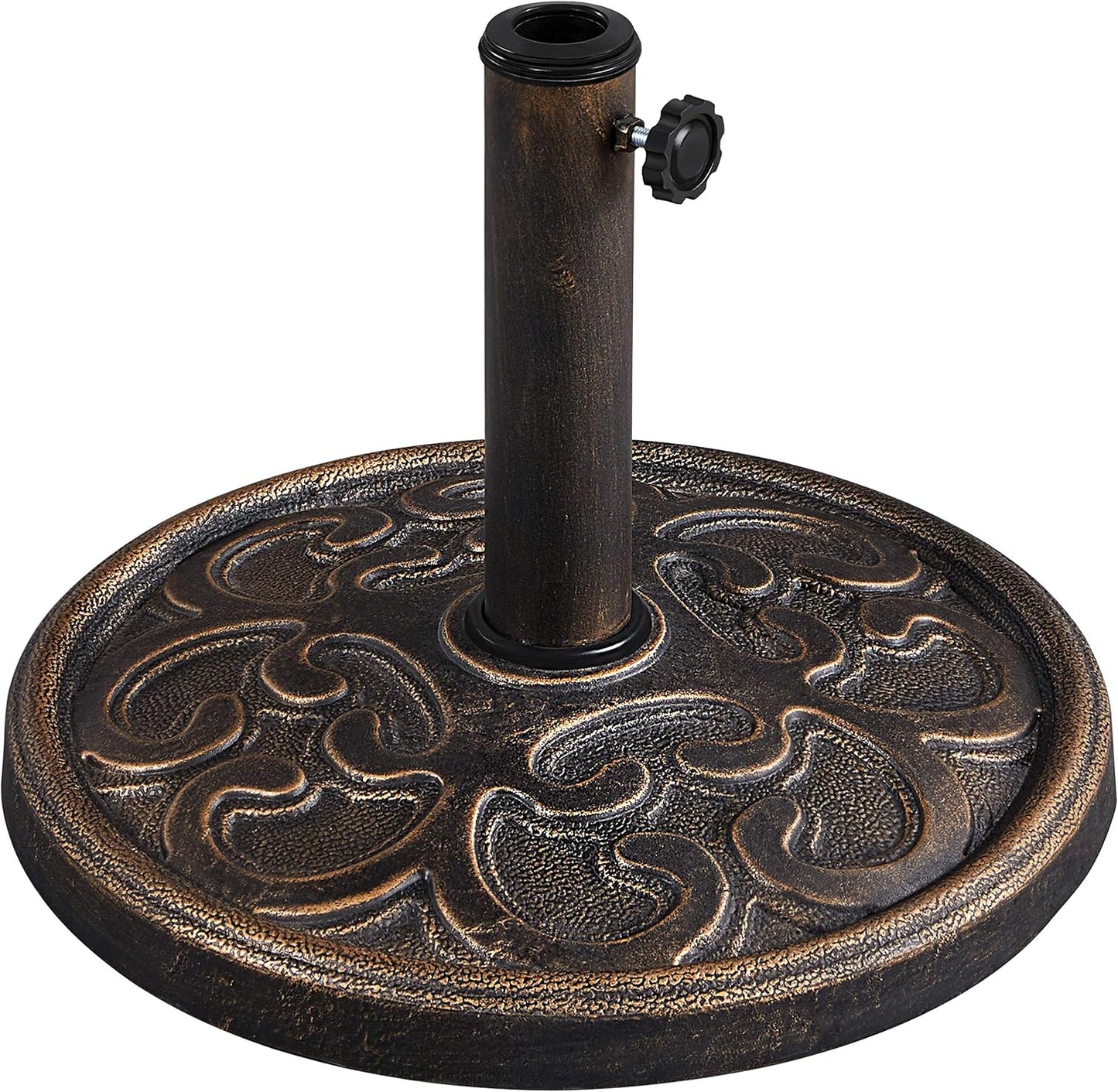 Yaheetech Sonnenschirmständer Bronze – Stabiler Sonnenschirmständer – Ø 38–48 mm – 44,5 × 44,5 × 32,5 cm – 10 kg