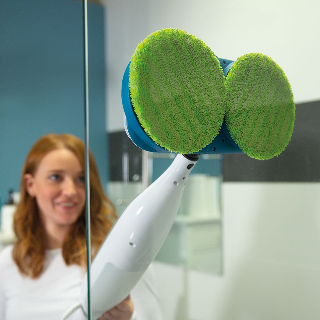 Livington Steam Twister Dampfreiniger – Rotierender Reinigungskopf – 3-stufige Dampfregulierung – inklusive Zubehör