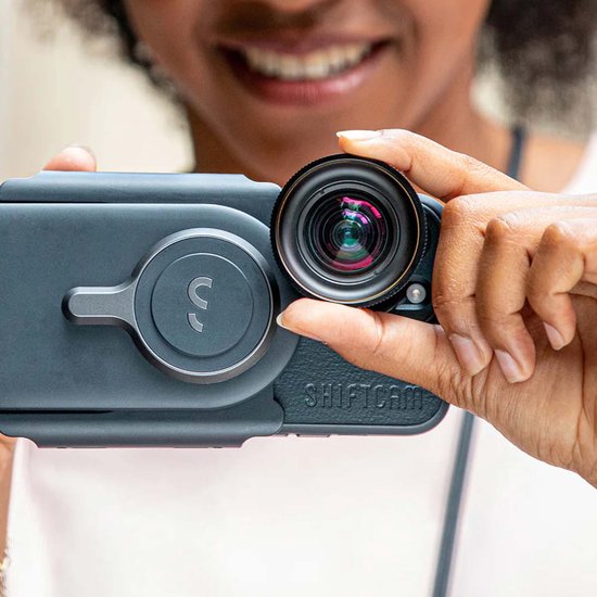 Shiftcam LensUltra 60 mm Teleobjektiv – 2–5-facher scharfer optischer Zoom – Hervorragende Kontrolle der Schärfentiefe – Aus Fluoritglas und Aluminium – Schwarz