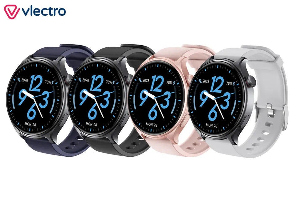 Vlectro Smartwatch R01.0 – Rund – 1,46 Zoll HD – Telefonieren über Bluetooth – Grau