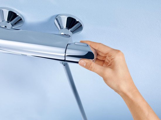 GROHE Grohtherm 1000 New Thermostat-Brausebatterie - 15cm - mit Kupplungen - EcoJoyÂ® - CoolTouch - Chrom - 34143003