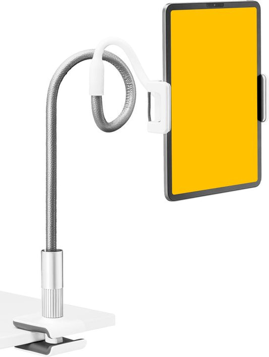 Studio ME Tablet-Halterung Flexibel Weiß - 4.7 bis 12.9 Zoll - Ipad-Halterung Stativklemme - 100 CM - Tablet-Ständer - Geeignet für Kameras - 360º drehbar - Tablet-Halterung