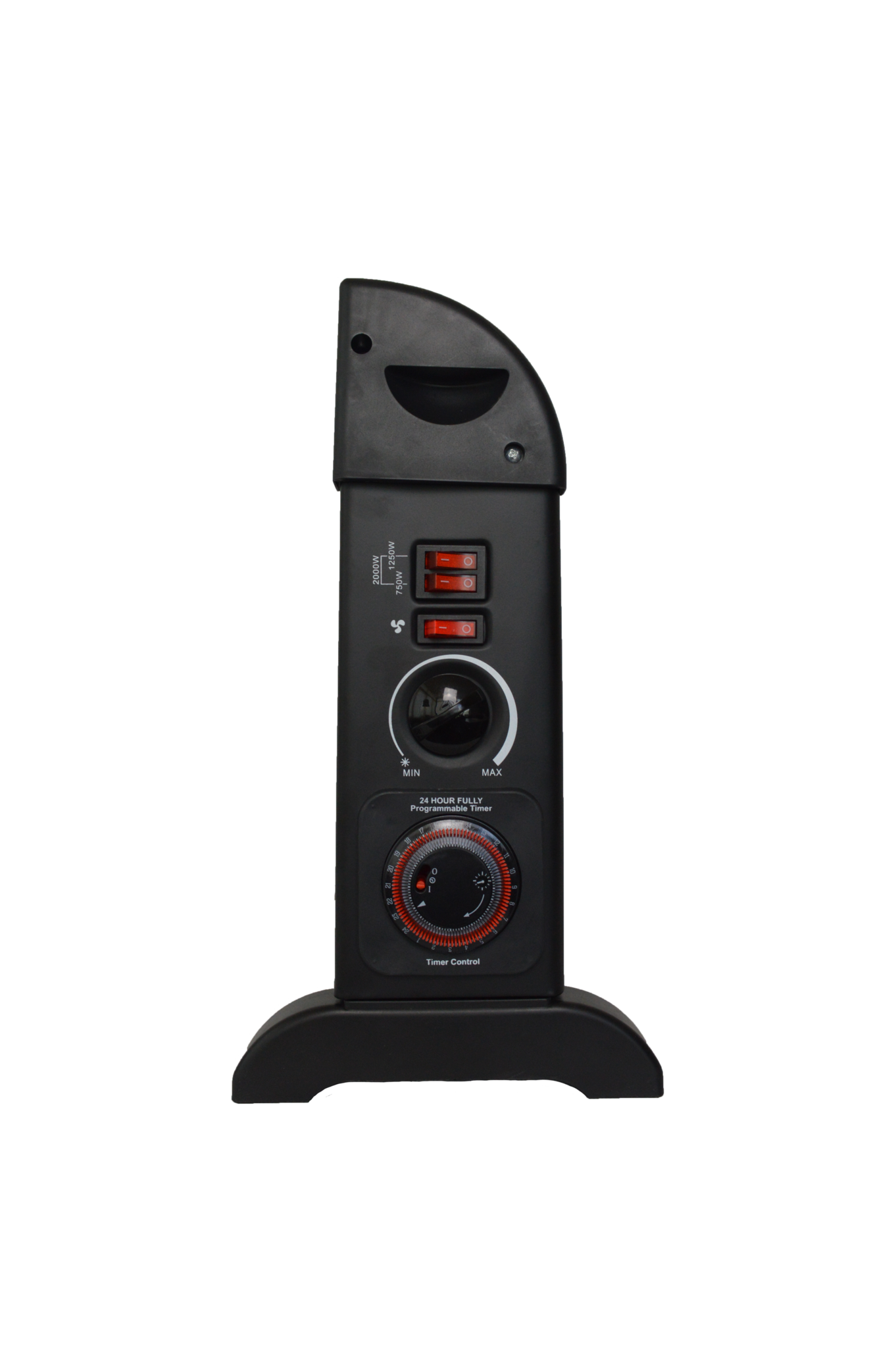 Mesko - Elektrischer Heizkonvektor - MIT einstellbarem Thermostat & 24HTimer - 3 Heizstufen - 2000W - bis zu 20mÂ² - Schwarz