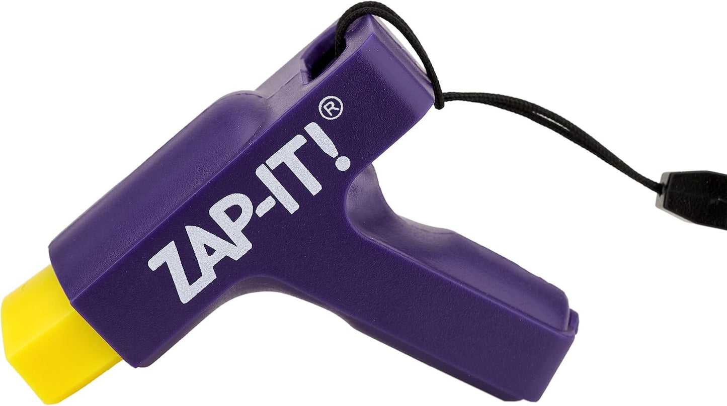 NoMasQuito Zap-It! Mückenstich-Linderer – piezoelektrisch – ohne Batterien – lila/gelb – 17 x 8 x 2,3 cm
