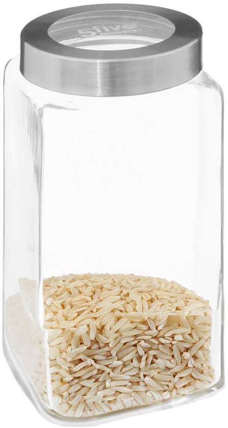 5Five Vorratsglas MIRO mit Schraubdeckel – Glas – 2 l – 11 x 23 cm – Vorratsgläser – transparent – Einmachglas