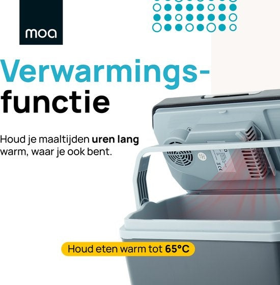 MOA - Elektrische Kühlbox - Warmhaltefunktion - 12V und 230V 22 Liter ECW22 - Grau