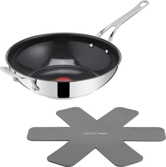 Jamie Oliver by Tefal Classic Cook Keramik-Wokpfanne 30 cm + 1 Pfannenschutz – Induktion – PFAS-frei
