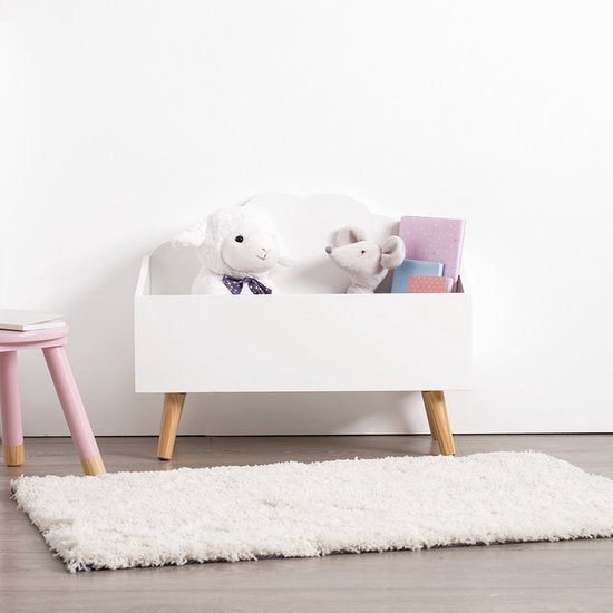 Sphera Spielzeugkiste aus Holz – weiß – 58 x 28 x 45 cm