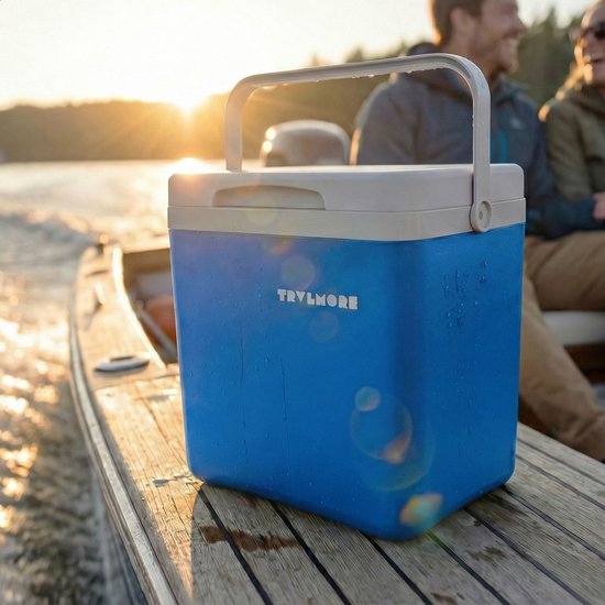 TRVLMORE Cool Box 14L - 47 Stunden Kühlung - Kühlbox - Inklusive Kühlelement - Cool Box Small - Blau
