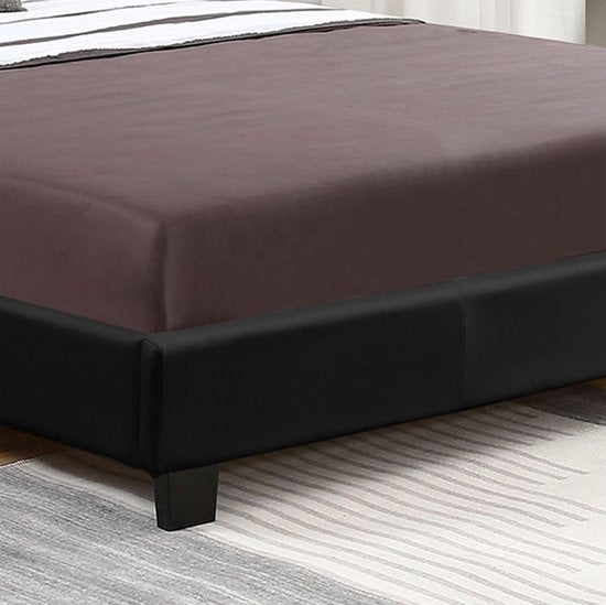 Juskys Polsterbett Verona - 120 x 200 cm - LED-Beleuchtung - Schwarz