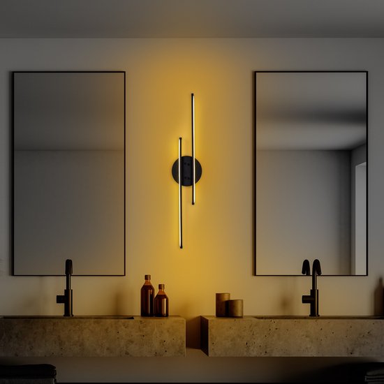 Asir - Wandleuchte - Schwarz - 17 x 86 x 5