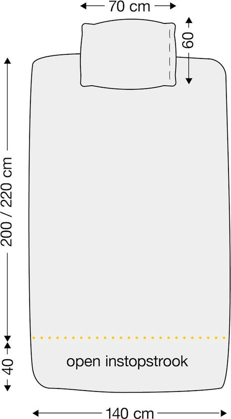 vtwonen Earth Bettbezug - Einzel - 140x200/220 - Dunkelblau