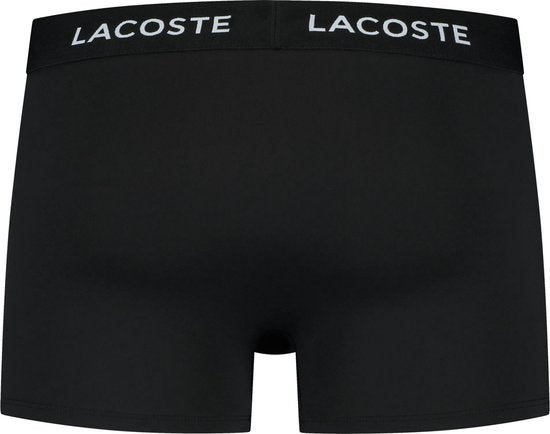 Lacoste Boxershorts Herren Mikrofaser Schwarz 3er-Pack - Größe L