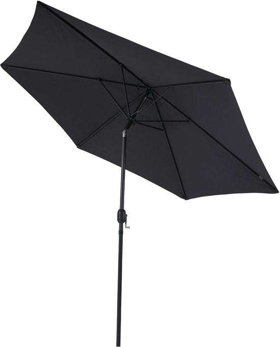 AXI Noor Stab-Sonnenschirm Ø 300 cm Anthrazit/Grau – Pulverbeschichtetes Gestell – Neigbar