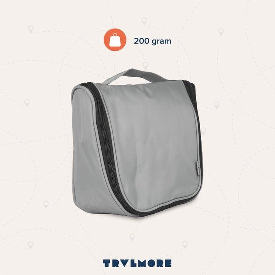 TRVLMORE Kulturtasche - Hängend mit Haken - Unisex - Grau