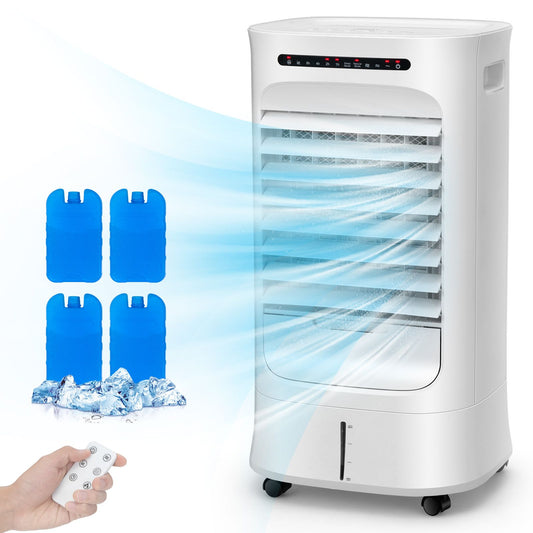 Coast 3-in-1 mobiler Luftkühler, Ventilator und Luftbefeuchter mit 10-Liter-Wassertank – 39 x 33 x 74 cm – Weiß