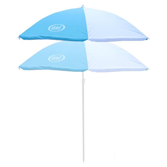 AXI Sonnenschirm ⌀125 cm – Blau/Weiß – Höhenverstellbar von 110 bis 175 cm