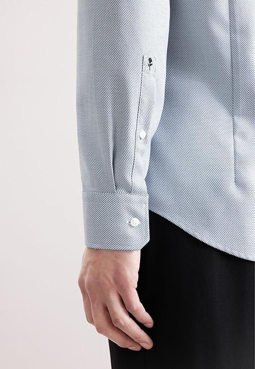 seidensticker Extra Slim Fit Langarm Business Hemd Herren Hemd - Größe XL - Grün