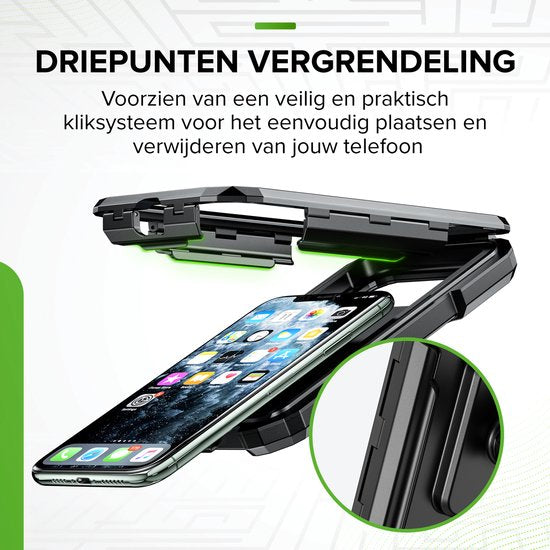 iSetchi Handyhalterung Fahrrad - Wasserdicht - Anti-Schock - schwarz