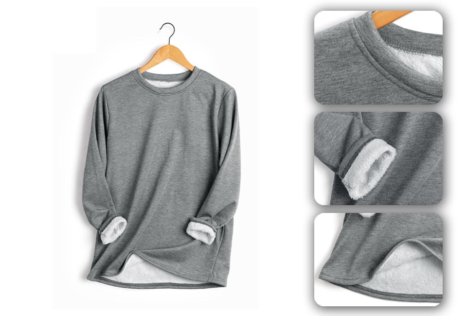 Milanoro kuschelige Fleece-Tunika - 2XL - Dunkelgrau -.