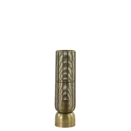 Lezuza Tischleuchte Ø11x39,5 cm - Antike Bronze - Elegantes und stimmungsvolles Design