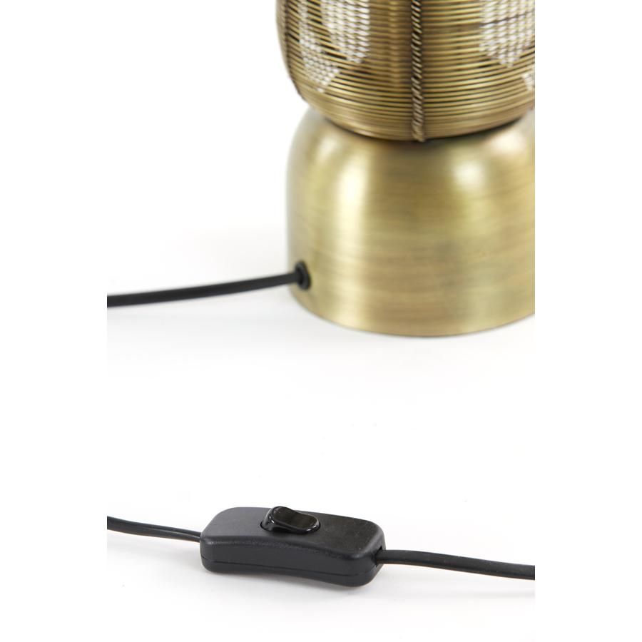 Lezuza Tischleuchte Ø11x39,5 cm - Antike Bronze - Elegantes und stimmungsvolles Design