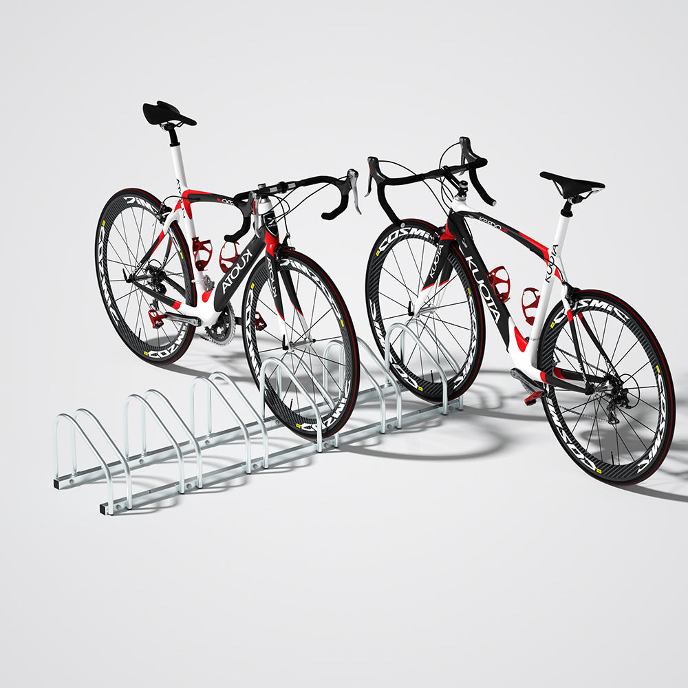 Monza Fahrradträger - Fahrradaufbewahrung - für 6 Fahrräder - 160x32x27 cm - Fahrradträger aus Metall