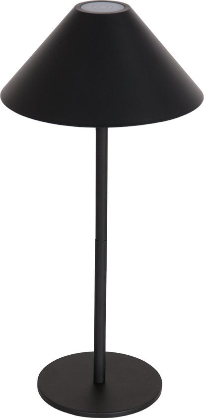 Steinhauer Tischleuchte Ancilla - schwarz - Metall - 15 cm - eingebautes LED-Modul - 3353ZW