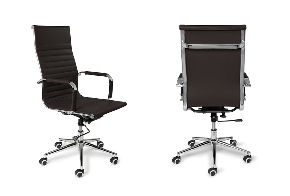 Oxford - Bürostuhl - bis 150kg - verstellbar - Leder - Schwarz