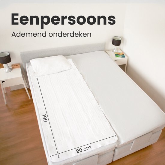 Auronic Electric Blanket XL - 190x90 cm - 1 Person - 3 Wärmestufen - Spannbetttuch mit elastischen Bändern - Heizdecke - Weiß