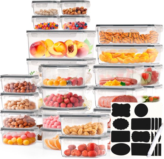 Avalo Food Storage Containers - Meal Prep Containers - Kunststoff Gefrierschrank-Container - mit Deckel - 30 Stück Set - BPA frei Mikrowelle Container