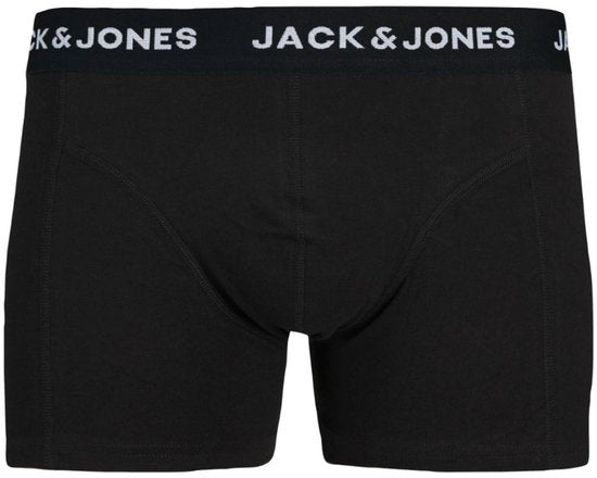 Jack & Jones JACTOM Boxershorts für Herren – 7er-Pack – Schwarz – Farbiger Bund – Stretch-Baumwolle – Größe L