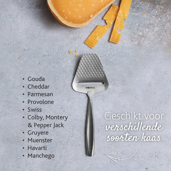 Boska Käsehobel Monaco+ - Design-Käsehobel - Preisträger - Käsehobel für Hartkäse - Edelstahl - Spülmaschinengeeigneter Käsehobel - Geschenktipp - Küchenutensilien - Küchenzubehör - Lebenslange Garantie