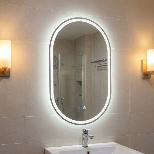 Coast LED-Badezimmerspiegel – 80 x 50 cm – dimmbar – beschlagfrei – Silber