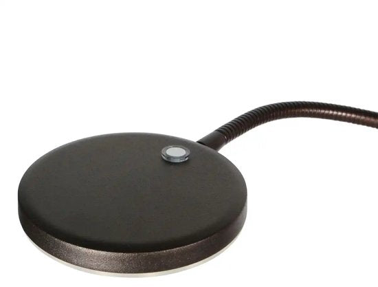 Stehlampe Platu 3351CA – dimmbar mit einstellbarer Lichtfarbe, brauner Kunststoff und Metall, trendiges Design, Mexlite, ideal für den Innenbereich