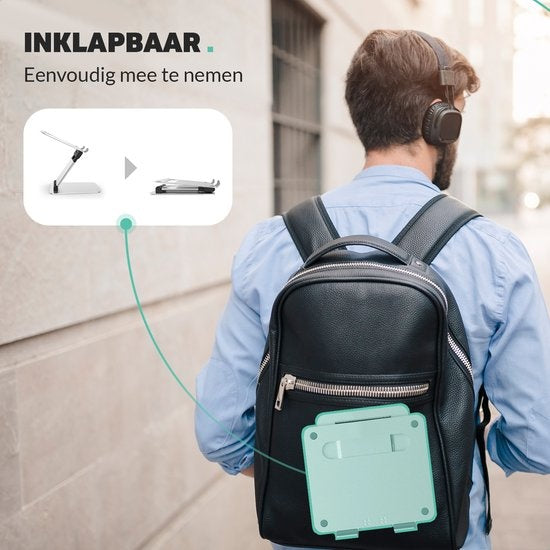 LURKÂ® Laptop-Ständer Ergonomisch - Aluminium Laptop-Halterung - Stehend arbeiten - Verstellbar und klappbar - Silber