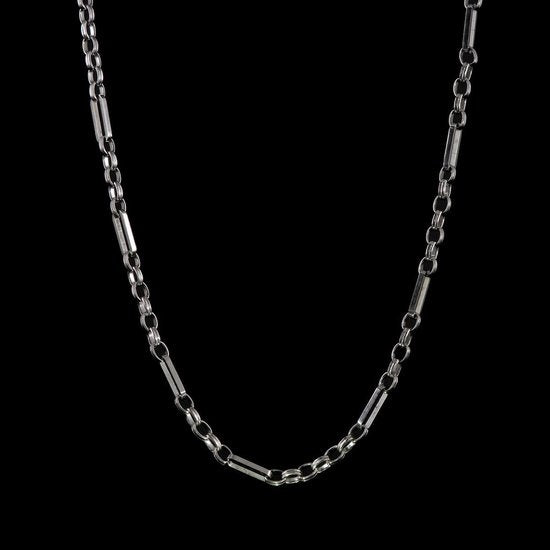 Laura Ferini Damen Halskette Valentina Silber - Silber Gliederkette - 18K Weißgold vergoldet - Halskette - Halskette - Schmuck - Accessoires - Damen Gliederkette