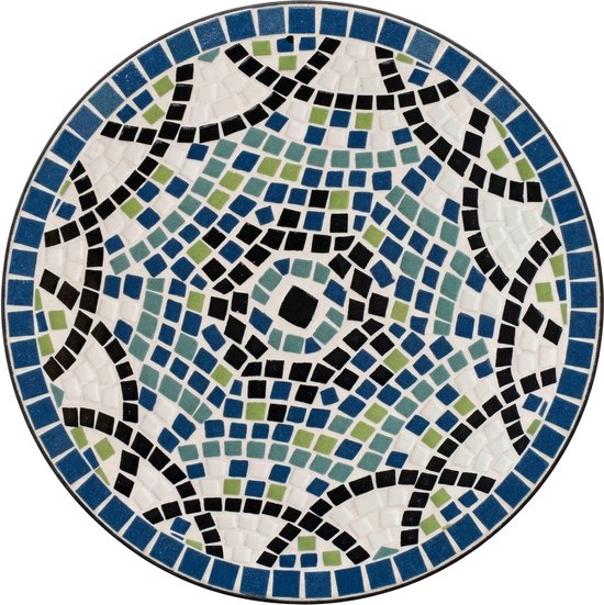 AXI Margot Mosaik-Gartenbank, mehrfarbig – Gartenbank aus Metall – 107 x 54 x 92 cm – Gartenbank für 2 Personen – Mosaik-Optik – Mit Keramikfliesen eingelegt – Für Garten, Terrasse und Balkon
